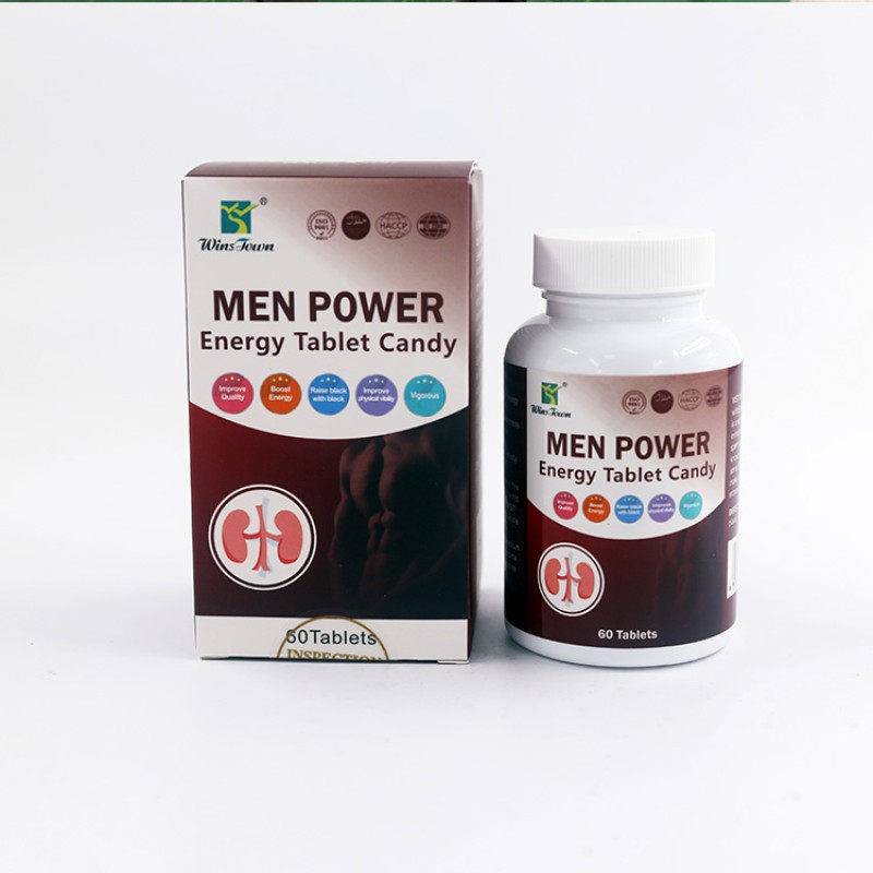 OEM/ODM Custom Private Label Maca Energy Supplement Capsules Pills Men Power Energy Tablets Candy