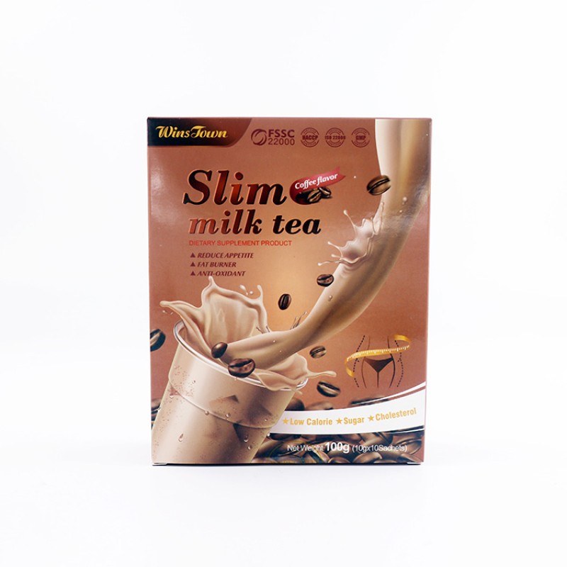 Custom Private Label Detox Flat Belly Weight Loss Milk Tea Bag Best Slimming Herbal Fast Skinny Slim Milk Tea Coffee Flavor