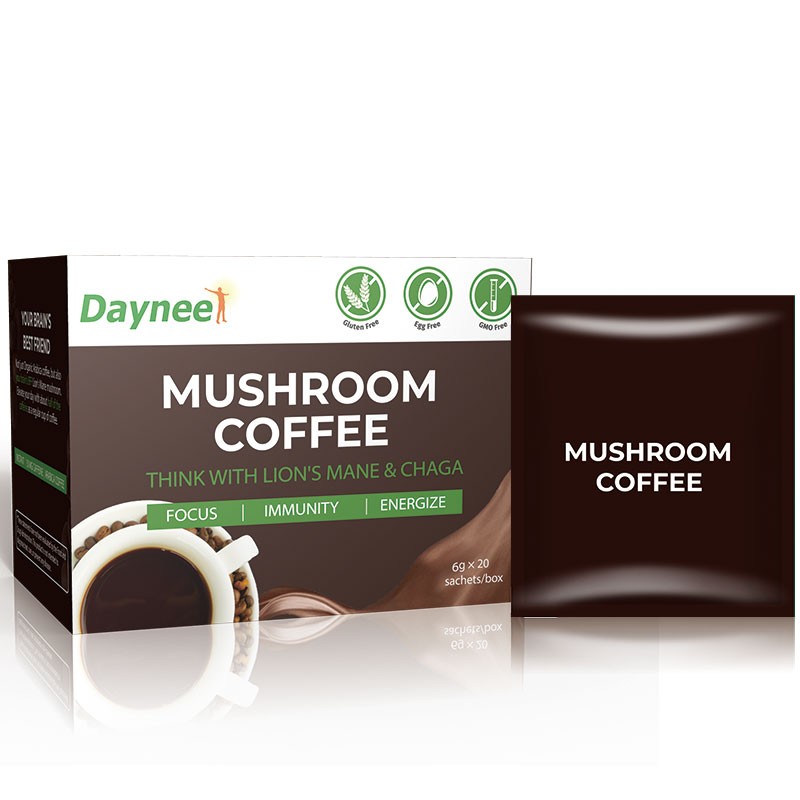 OEM/ODM Custom Private Label Instant Coffee Organic Reishi Extract Powder Ground Blend Mushroom Coffee