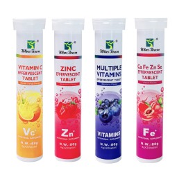 OEM/ODM Wholesale Vitamin c Zinc Skin-whitening Custom Multi-flavored Multivitamin Effervescent Tablets