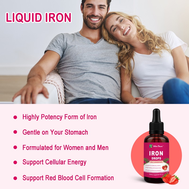 Energy Function Strawberry Drink Supplement Iron Oral Liquid Blood Health Drops Drink