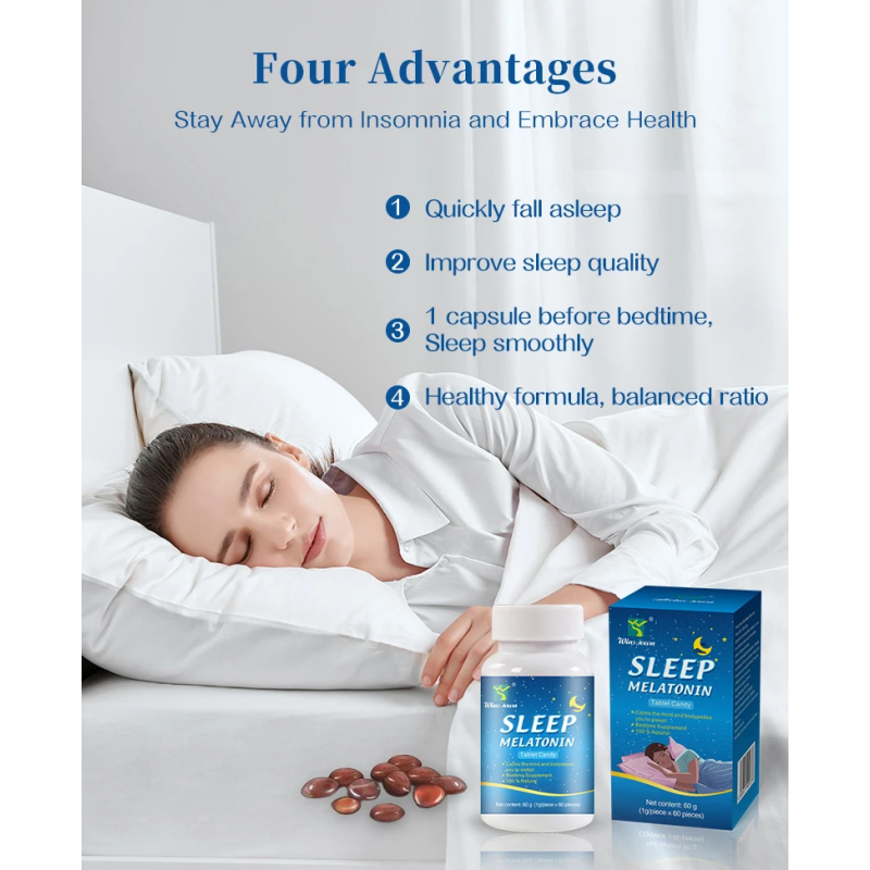 Winstown Manufacturer Melatonin Tablets Sleep Aids Sleeping Candy Supplement Nighttime Sleep Aid Naturally in the Body