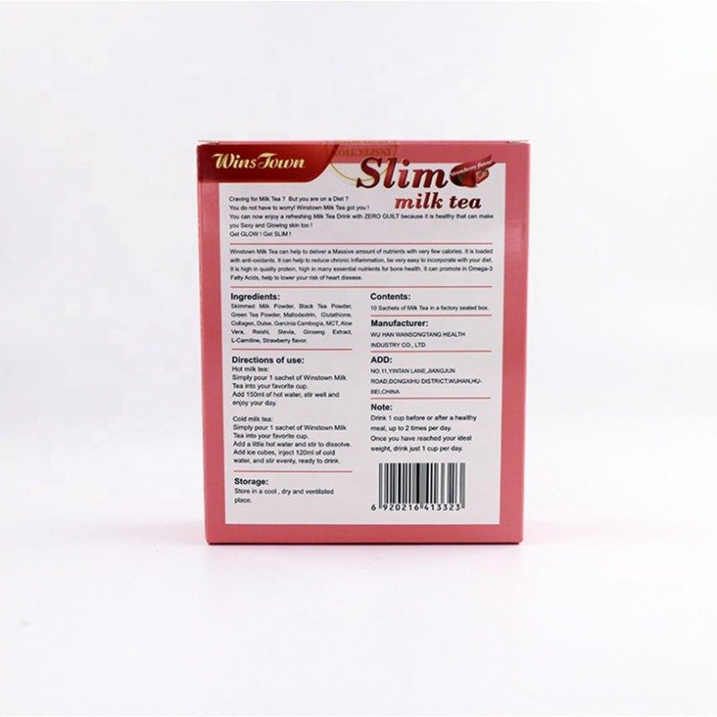 Customization Meal Replacement Shake Powder Slim Weight Loss Diet Strawberry Flavor Slimming Milk Tea