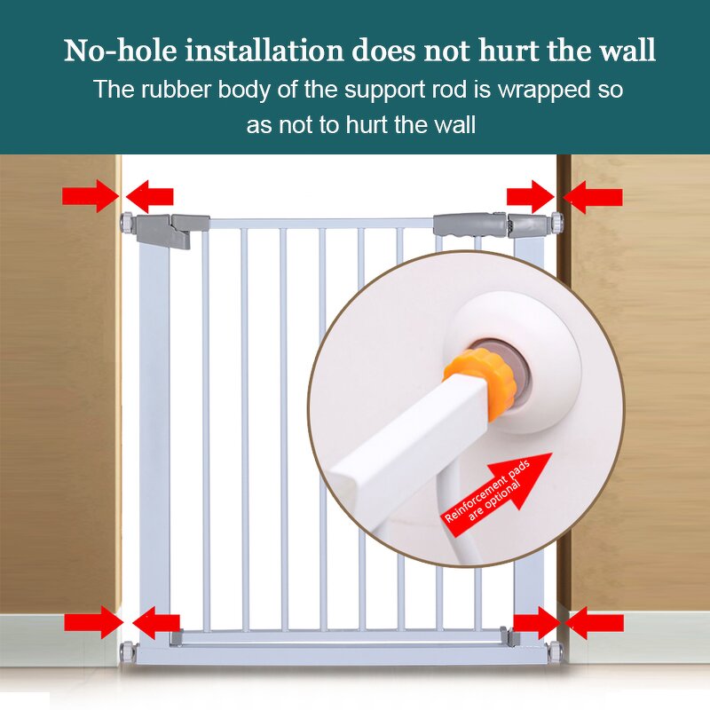 Extra Wide Metal Pet Gate Indoor and Outdoor Pet Door for Small Dogs and Cats