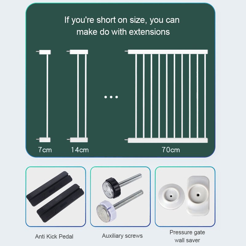 Extra Wide Metal Pet Gate Indoor and Outdoor Pet Door for Small Dogs and Cats