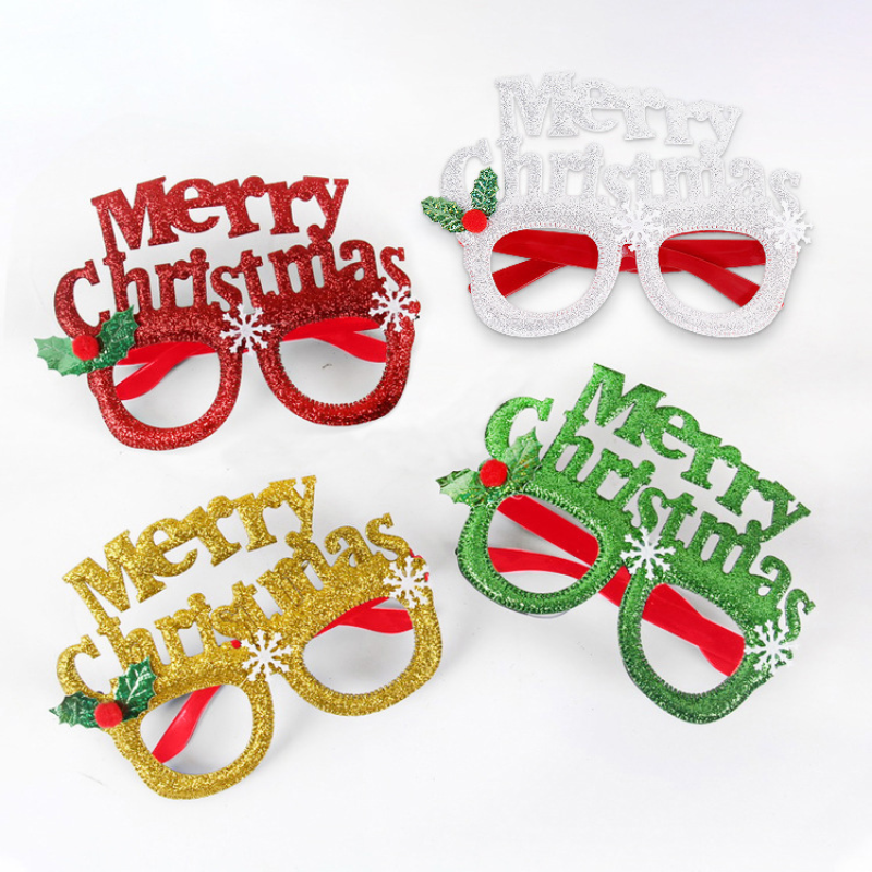 Christmas Decoration Toy Enfeites De Natal Glasses Tree Party Decoration Glasses Gift Navidad Productos Novedosos Creative Toy