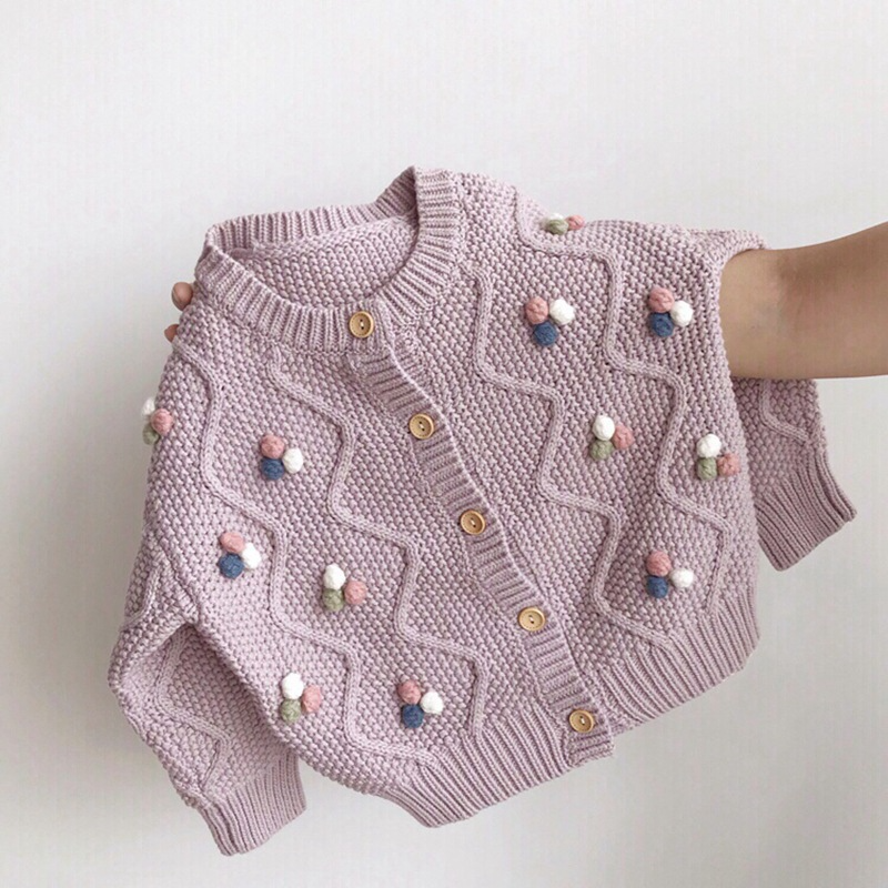 Girl Sweater Children Clothing Knit Top Chompa De Hombre Chandails Pour Filles Single-Breast Fashion Cardigan Knit Coat