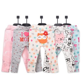Manufacturer Wholesale Baby Pants PP Pants Butt Animal Print Extended Warm Children's Cotton Pants Casual Warmth