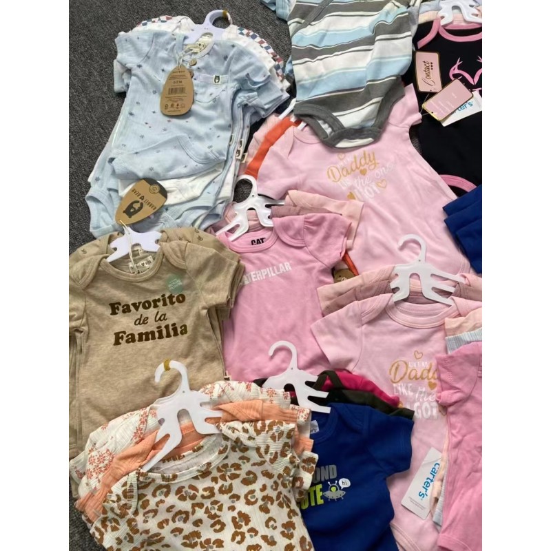 Wholesale 3-Piece Pure Cotton Set Newborn Swaddle Clothing Print Pattern Bodysuit Romper Summer Mix and Match Brand Baby Romper Product