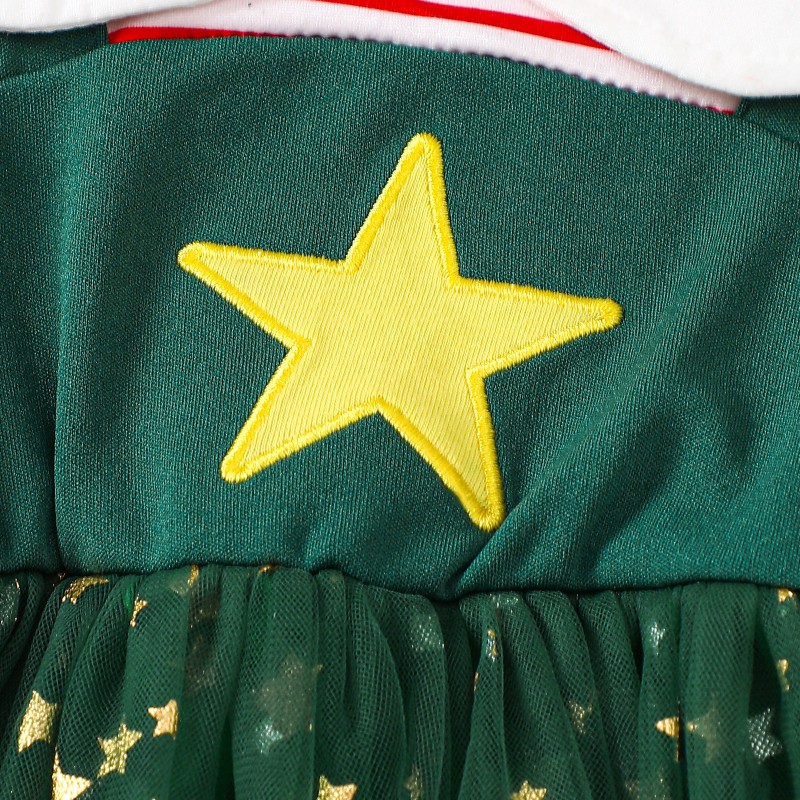 New Baby Girl Christmas Costume Arbre De Tutu Dress Star Cute Smoking Children Clothing Natal Navidad 2025 Noel Robe Noel