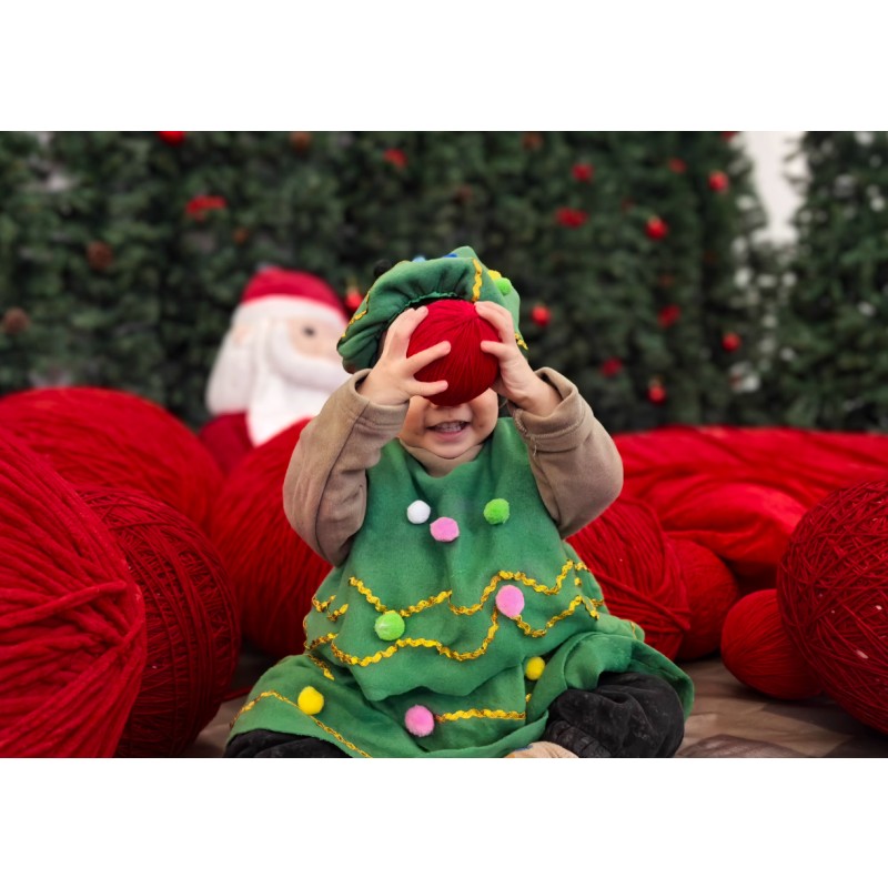 New Children Dance Costume Girl Tree Hat Set Gift Clothing Wholesale Cheap Clothes 2 pcs Set with Hat Christmas Performance