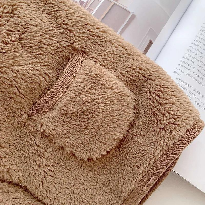 Chompas Para Dama Casaco De Inverno Solid Color Zipper Thickened Pajamas Set Home Wear Wholesale Children Winter Pajamas