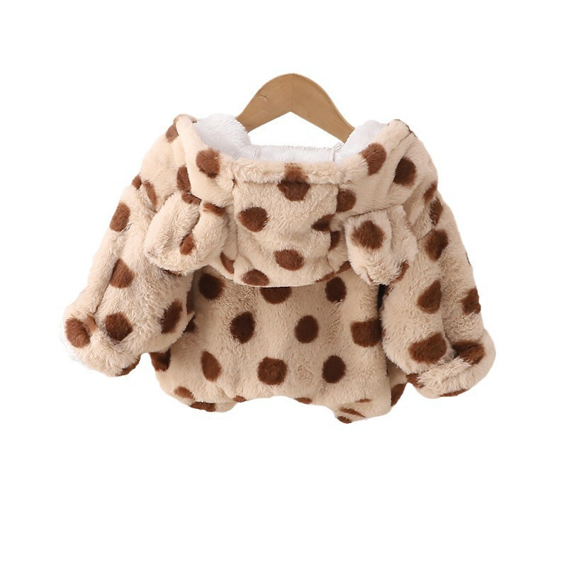 Sweater Hoodie Sweater Jacket Thickened Warm Fashion Polka Dot Chandails Chompa De Hombre Children Winter Clothing