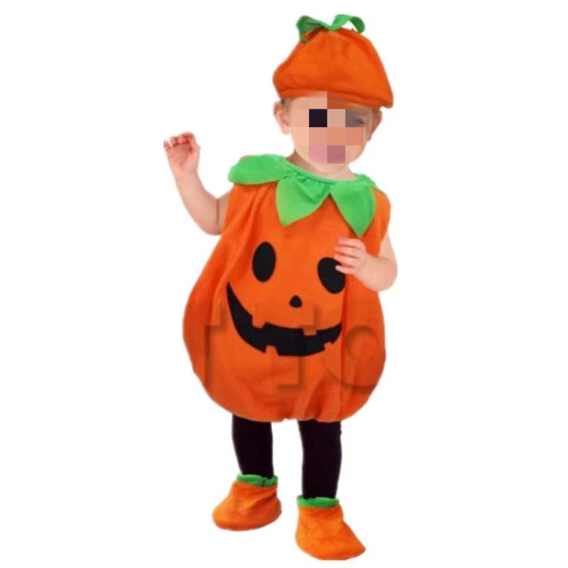 Children Cute Pumpkin Halloween Set Party Little Celebration Role-Play Costume Cute Pumpkin Baby Clothing