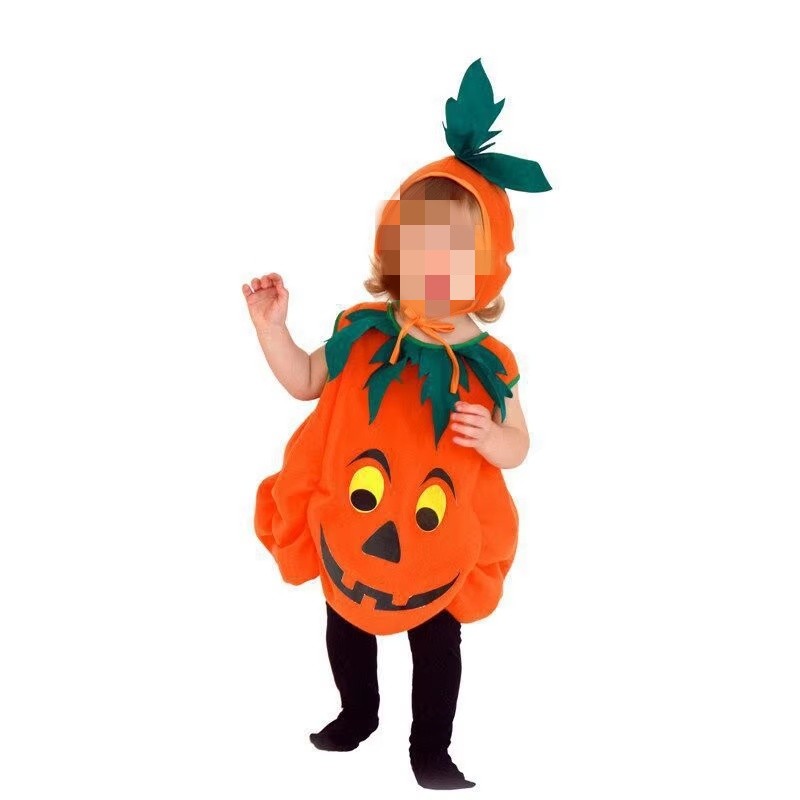 Children Cute Pumpkin Halloween Set Party Little Celebration Role-Play Costume Cute Pumpkin Baby Clothing
