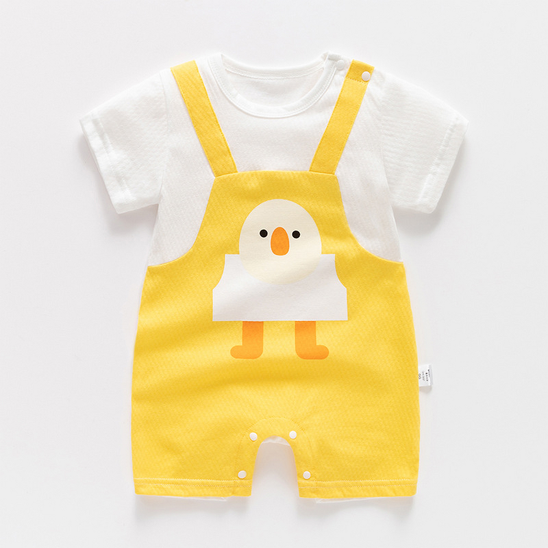 Baby Short Sleeve Pure Cotton Romper Girl Boy Summer Newborn Pajamas Summer Light Romper Product 0-3 Months