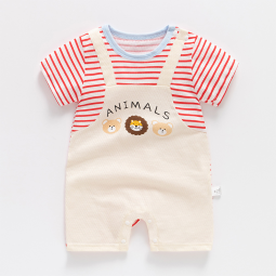 Baby Short Sleeve Pure Cotton Romper Girl Boy Summer Newborn Pajamas Summer Light Romper Product 0-3 Months