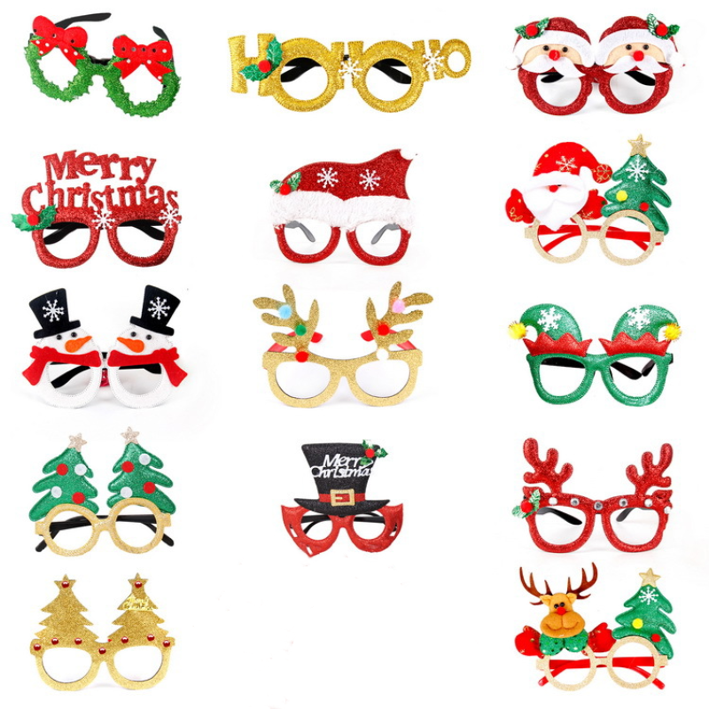 Christmas Decoration Toy Enfeites De Natal Glasses Tree Party Decoration Glasses Gift Navidad Productos Novedosos Creative Toy