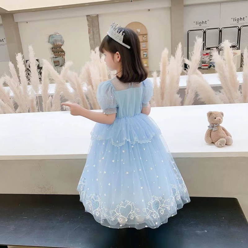 Girl Princess Dress Summer New Girl Mesh Children's Day Performance Trend Cosplay Dress