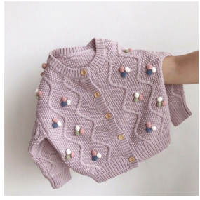 Girl Sweater Children Clothing Knit Top Chompa De Hombre Chandails Pour Filles Single-Breast Fashion Cardigan Knit Coat