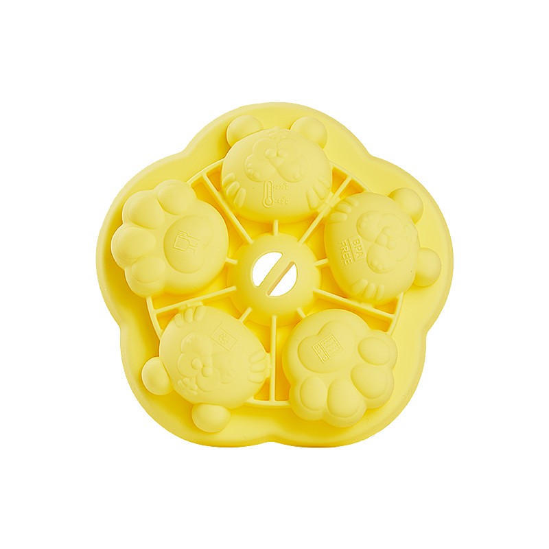 Wholesale Cute Animal Design Baby Food Mold Food Grade Silicone Baby Candy Cake Mold Feeding Accessories