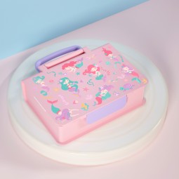 Hot Sale 3-Compartment Children's Bento Box Multifunctional Food Storage Box Baby Food Container with Spoon and Fork