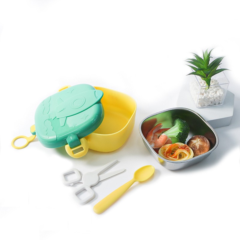 316 Stainless Steel Baby Tableware Set 6-12 Months Children Food Container Portable Toddler Training Eating Bowl