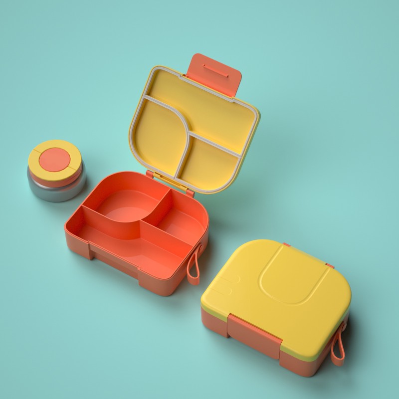 Children's Soup Lunch Box Thermal Lunch Food Container with 3 Compartments for Kids School Hot Food Insulated Food Jar