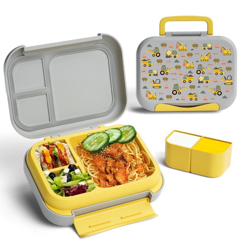 New Release Premium Children's Lunch Box 3 Compartments Non-Toxic BPA-Free Eco-Friendly Kids Back to School Supplies