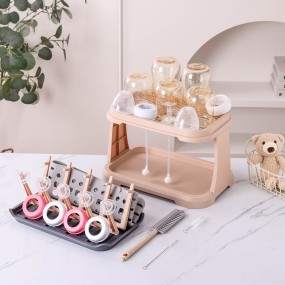 Eco-Friendly Plastic Foldable Baby Bottle Drying Rack Stand Multifunctional Bottle Rack Durable Drain Rack Bottle