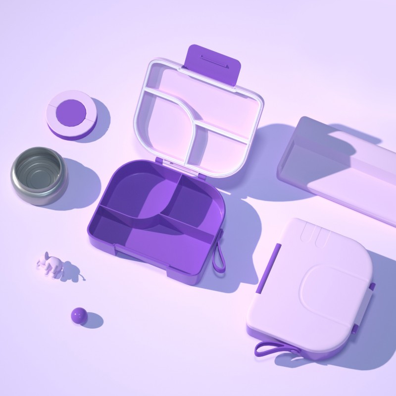 Custom 3-Compartment Lunch Box with Stainless Steel Container Children's Lunch Box Portable Children's Food Container