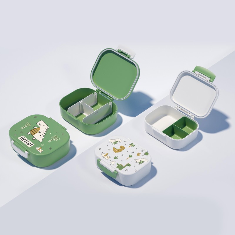 Portable Plastic Lunch Box with Cute Style Microwave and Freezer Safe Kitchen Food Container Includes Lid