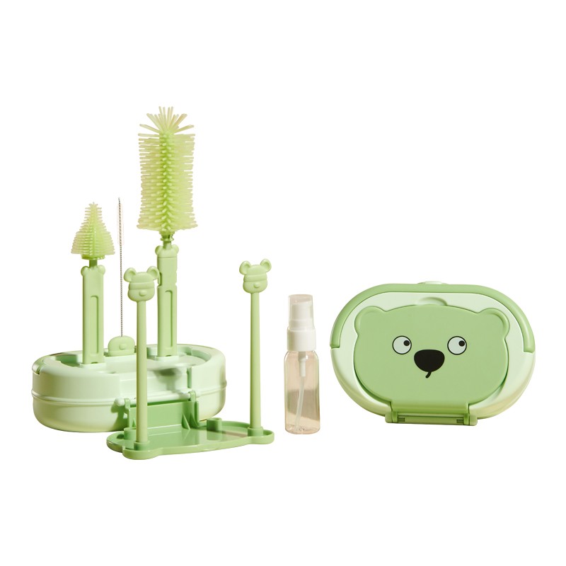 Cost-Effective Baby Bottle Brush Set Food Grade 100% Silicone Easy to Clean Eco-Friendly Non-Toxic