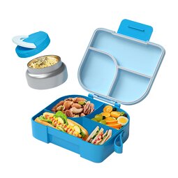 Hot Sale Elephant Design Baby Lunch Box with 3 Compartments Children's Bento Box with Stainless Steel Container Wholesale