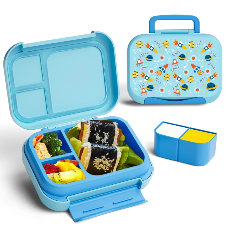 New Release Premium Children's Lunch Box 3 Compartments Non-Toxic BPA-Free Eco-Friendly Kids Back to School Supplies