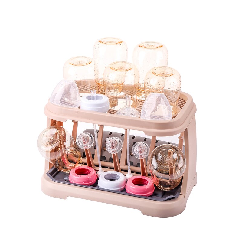 Eco-Friendly Plastic Foldable Baby Bottle Drying Rack Stand Multifunctional Bottle Rack Durable Drain Rack Bottle