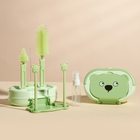 Cost-Effective Baby Bottle Brush Set Food Grade 100% Silicone Easy to Clean Eco-Friendly Non-Toxic