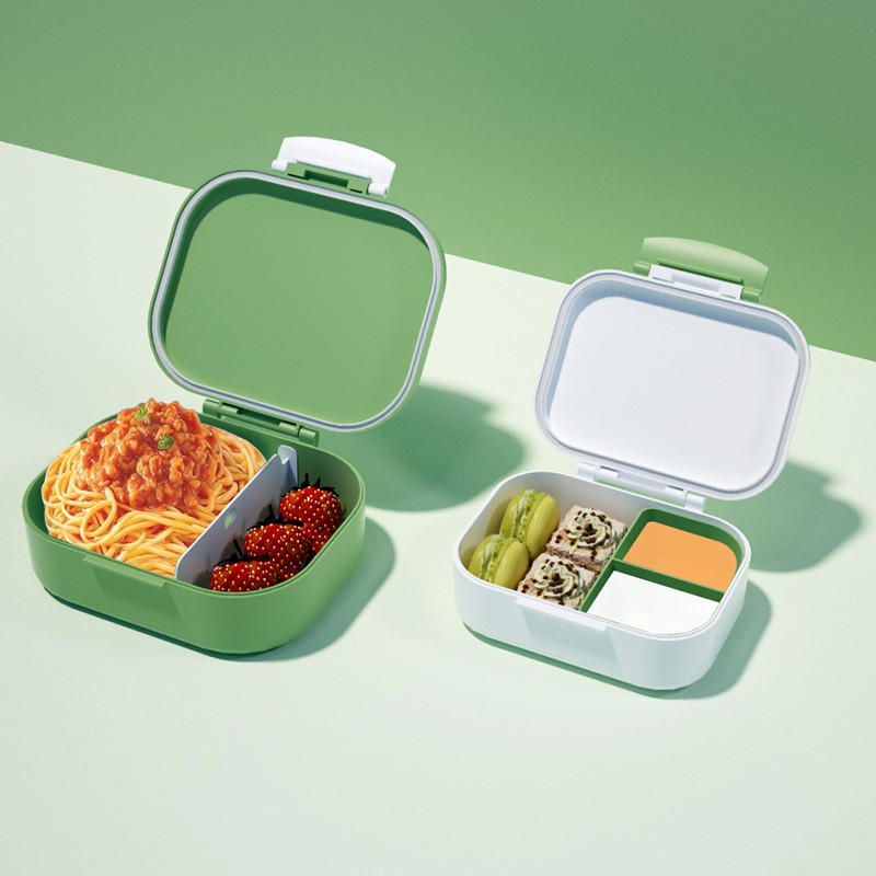 Wholesale Durable Plastic Children's Lunch Box Portable 3-Compartment Children's Food Container