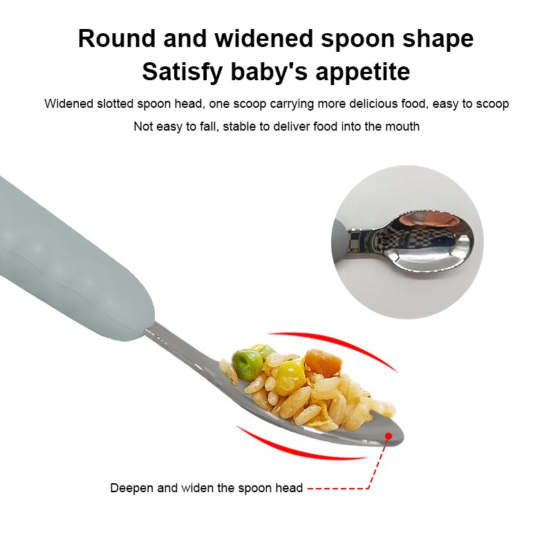 2025 New Safe Toddler Feeding Utensil Cartoon BPA-Free Baby LED Weaning Training Stainless Steel Fork Spoon Set
