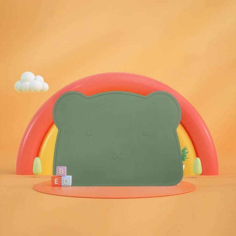 Custom High Chair Table Mat Anti-Slip Heat Insulation Food Placemat Toddler Silicone Baby Placemat