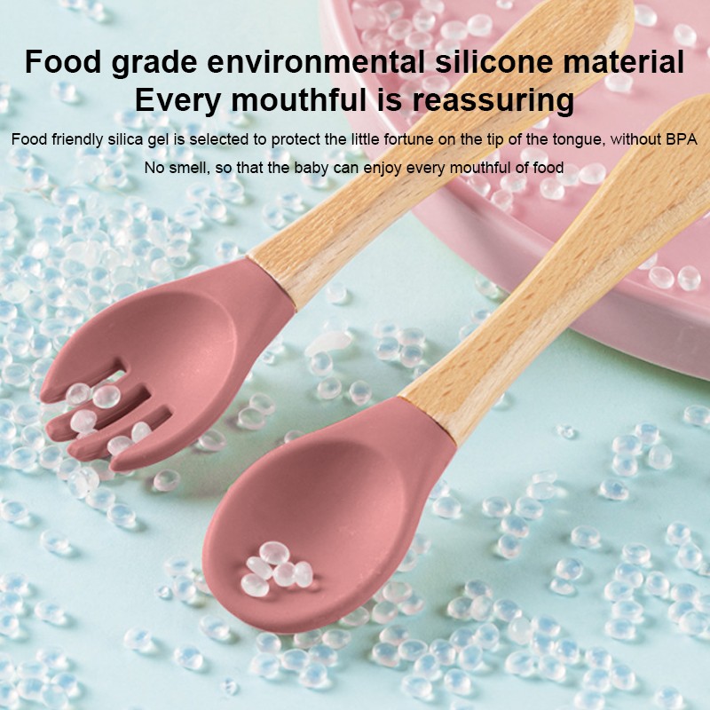 Wholesale Custom Logo Children's Bowl Bib Tableware Set BPA-Free Toddler 9-Piece Tableware Set Silicone Baby Feeding Set Printed