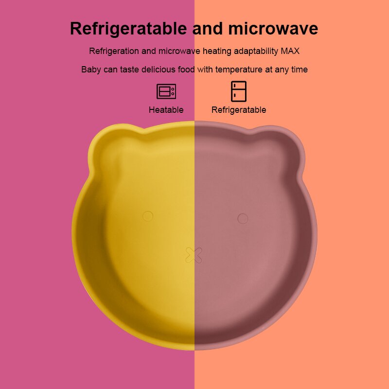 2025 New Product Eco-Friendly Silicone Baby Feeding Plate Manufacturer Wholesale Silicone Baby Tableware Strong Suction Tableware