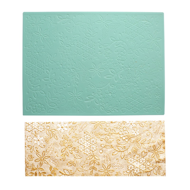 Custom Wholesale Silicone Mold Heart Wrap Silicone Lace Mat Lace Silicone