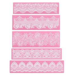 Cake Border Decorating Mold Silicone Lace Mat Texture Frame Baking