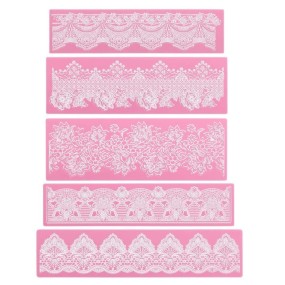 Cake Border Decorating Mold Silicone Lace Mat Texture Frame Baking