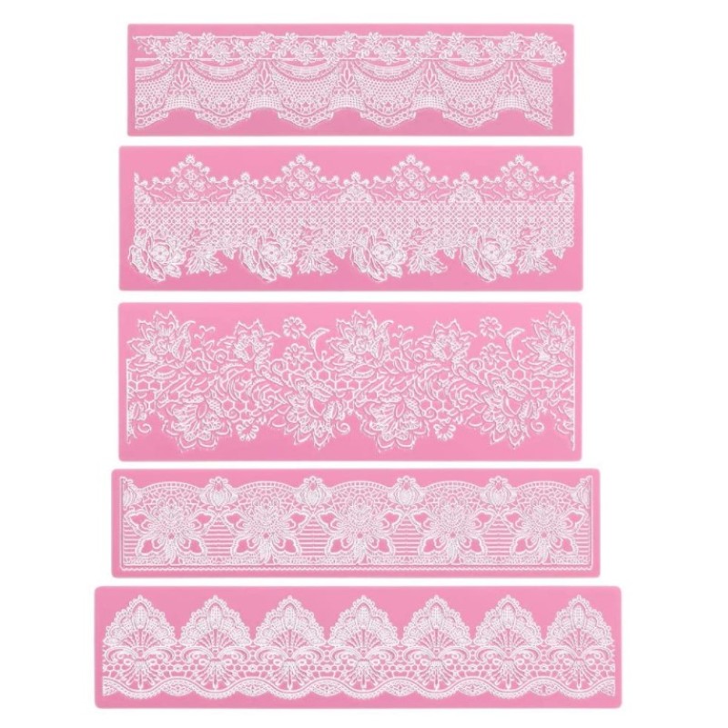 Cake Border Decorating Mold Silicone Lace Mat Texture Frame Baking
