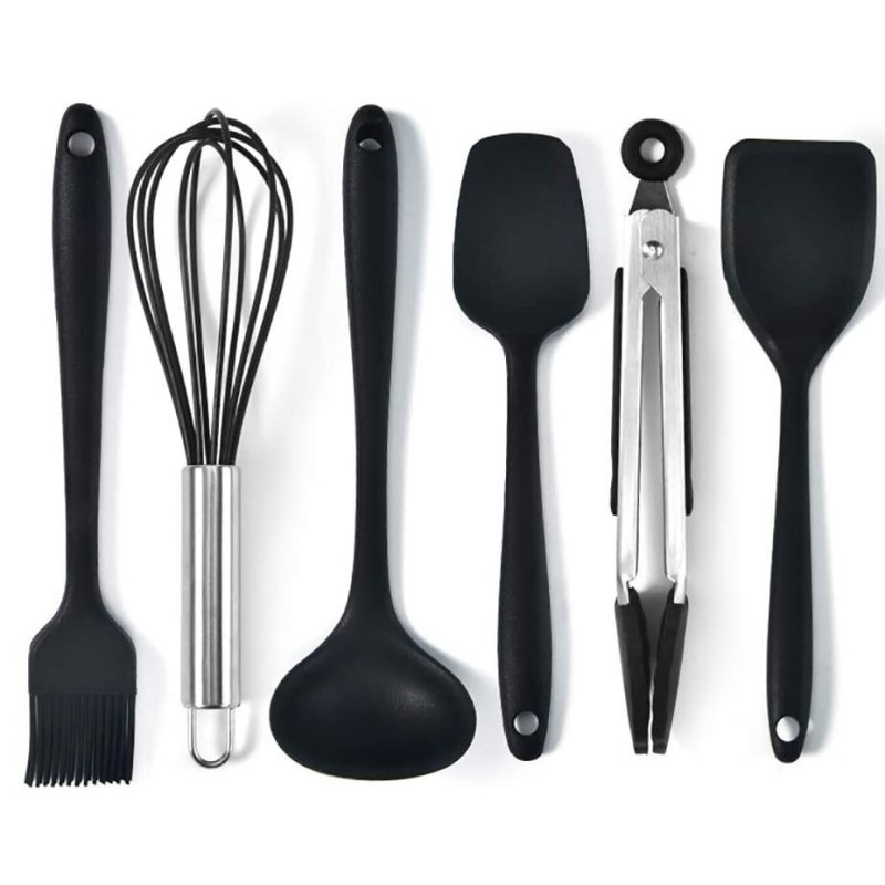 6pcs Silicone Mini Small Kitchen Utensils Small Milk Pot Special Soup Spoon Small Cookware Set