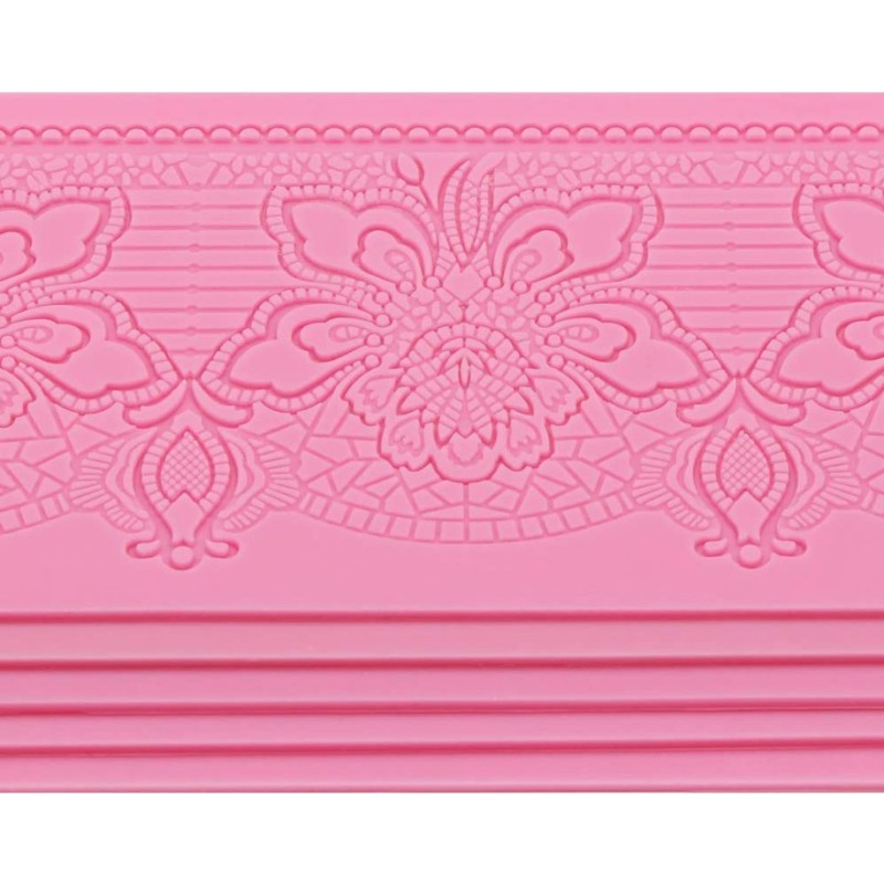 Cake Border Decorating Mold Silicone Lace Mat Texture Frame Baking