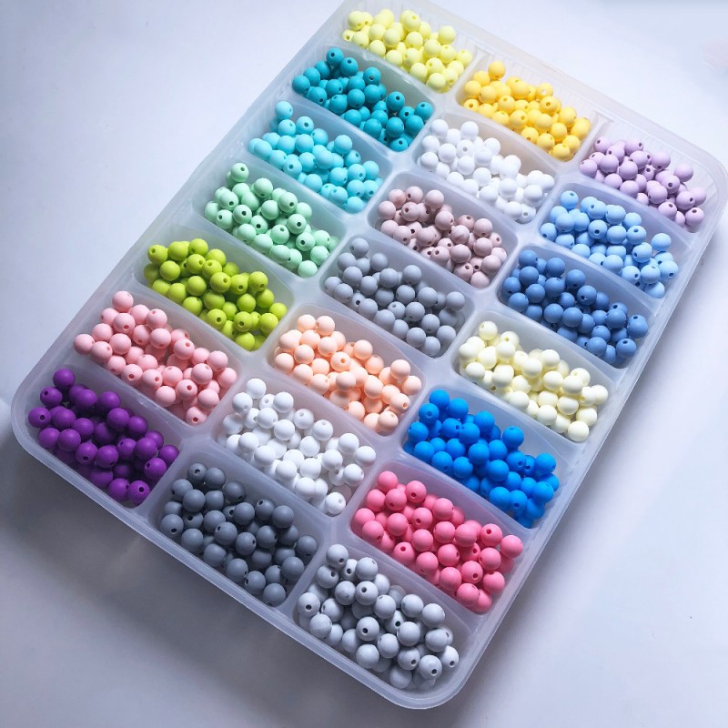 Custom Wholesale Eco-Friendly DIY Soft Teething Silicone Pen Beads Silicone Beads for Pen Making