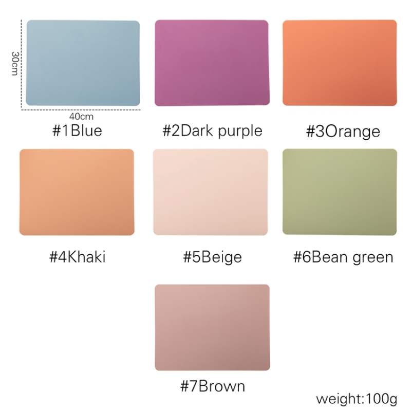 Eco-Friendly Silicone Non-Slip Placemat Easy Clean Baby Silicone Feeding Mat